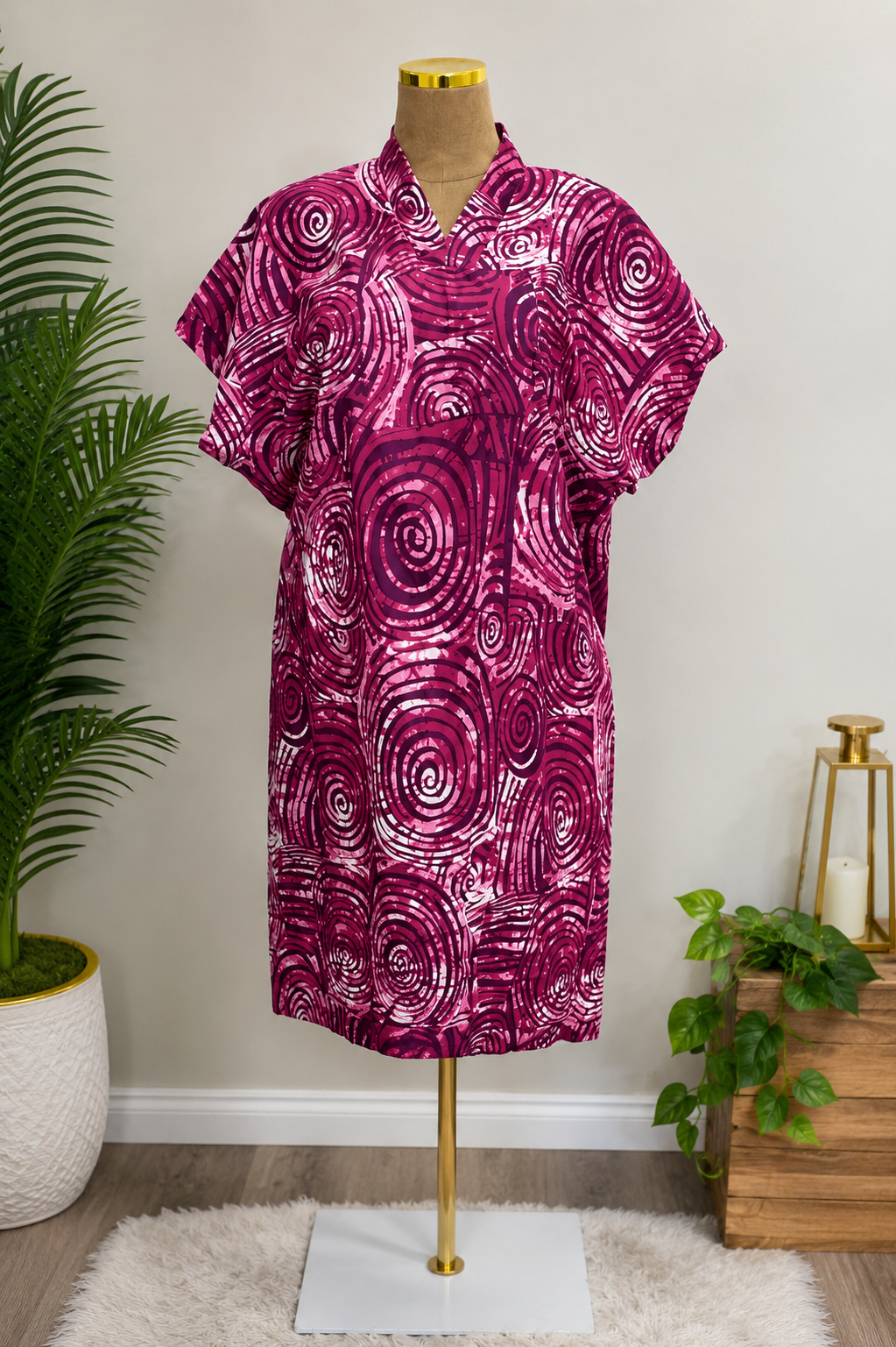 Royal Orchid Dress – African Print Tunic Dress