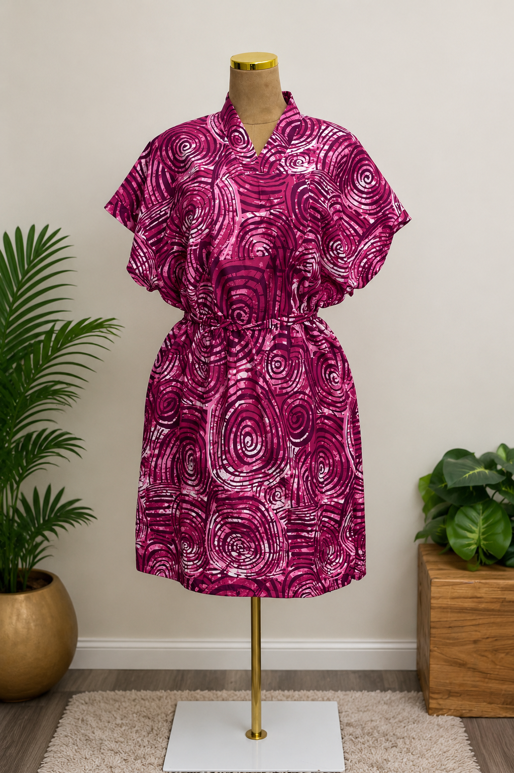 Royal Orchid Dress – African Print Tunic Dress