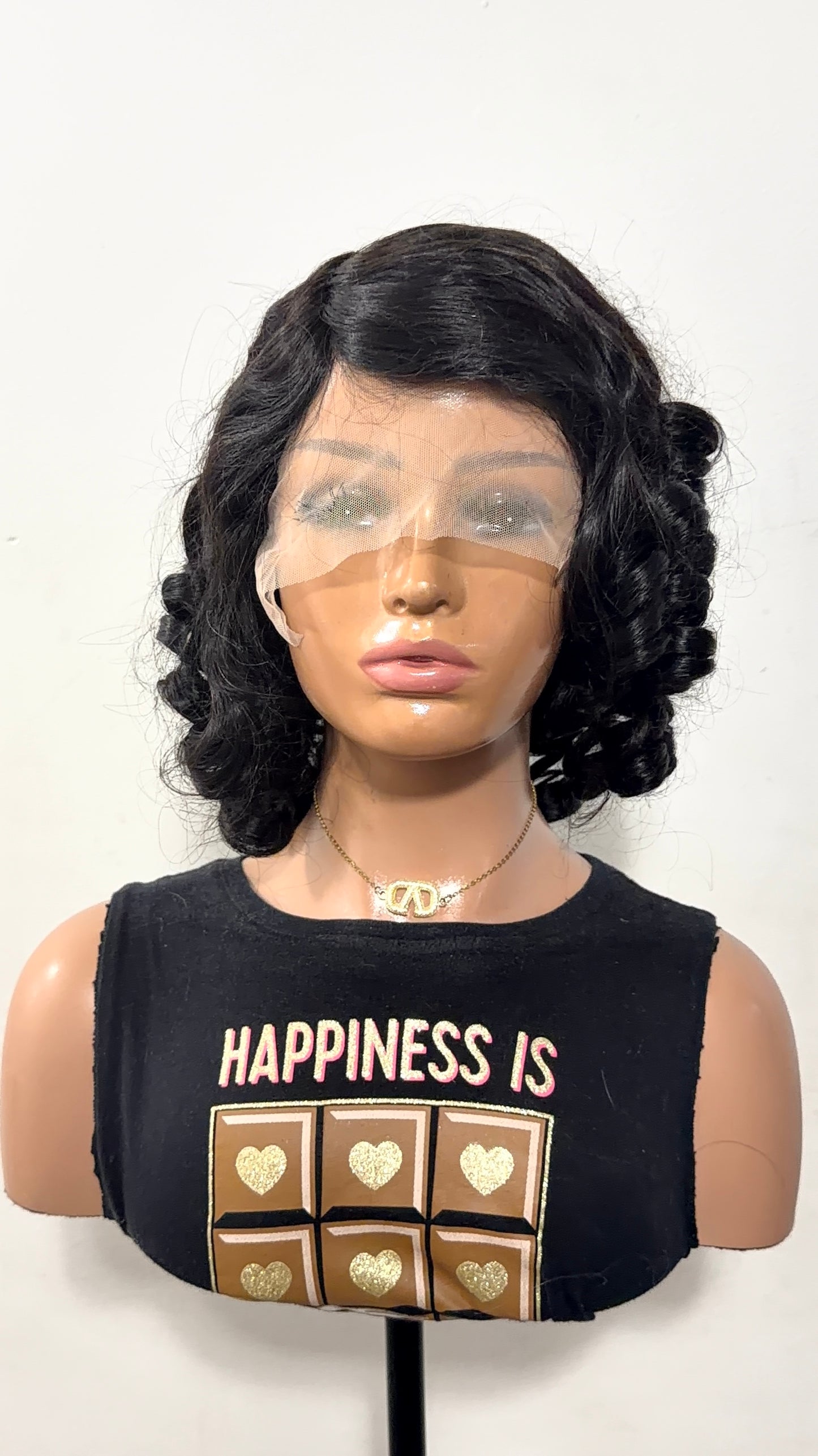 Luna Curls -  16 inch Human Hair T-Frontal Wig
