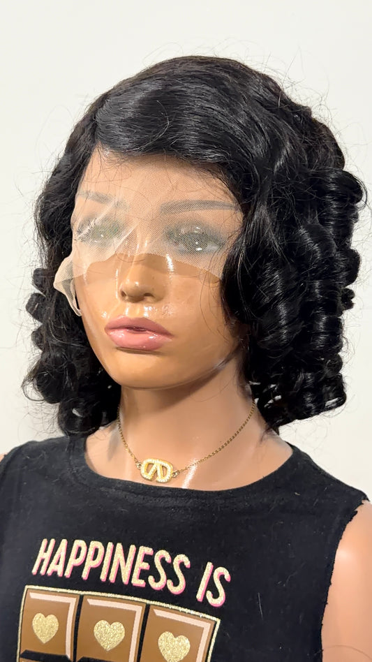 Luna Curls -  16 inch Human Hair T-Frontal Wig