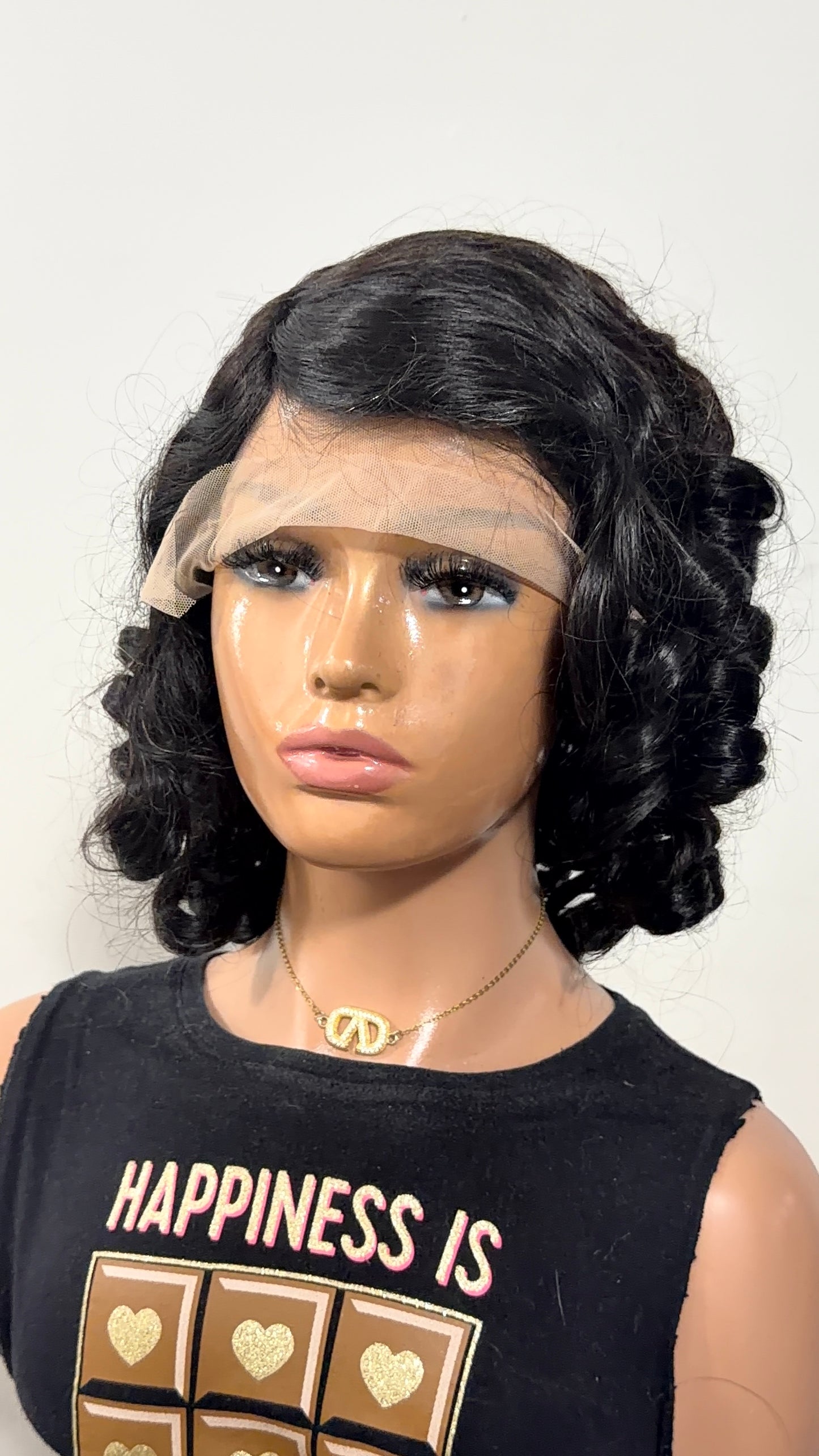 Luna Curls -  16 inch Human Hair T-Frontal Wig