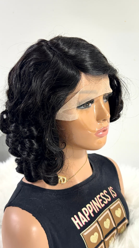 Luna Curls -  16 inch Human Hair T-Frontal Wig