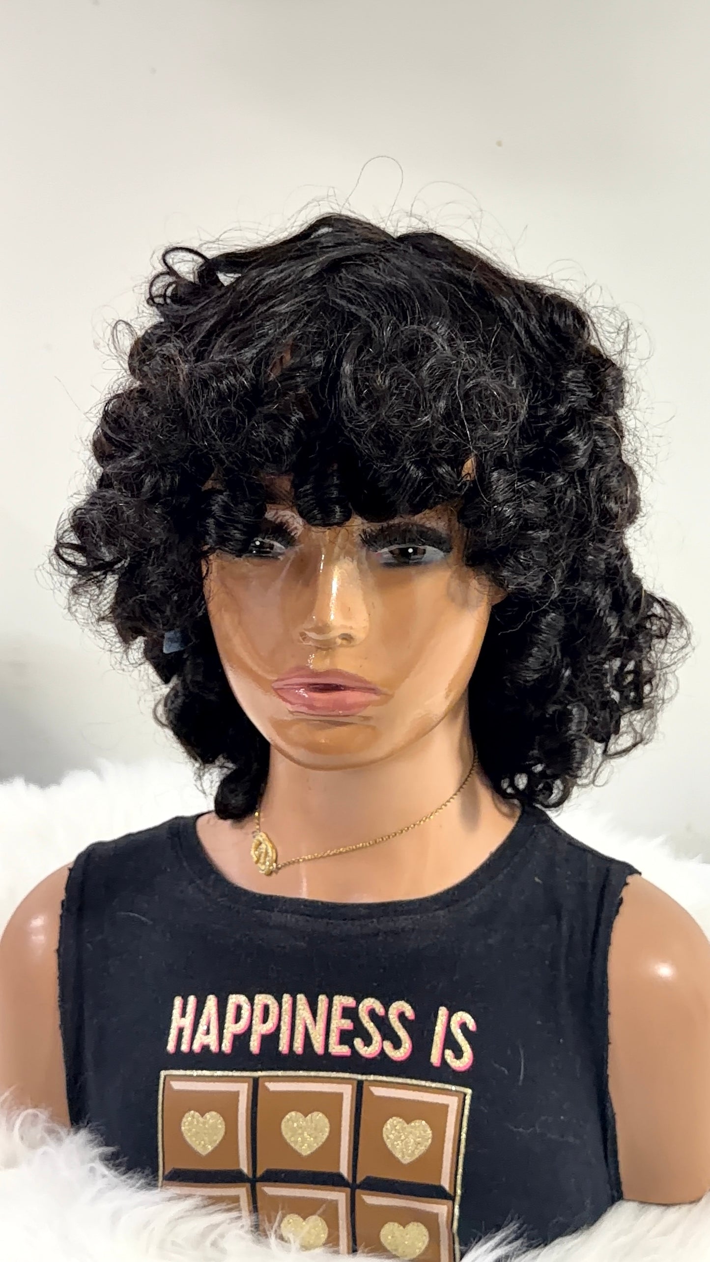 Coco Curl - Premium Human Hair Wig with Bangs