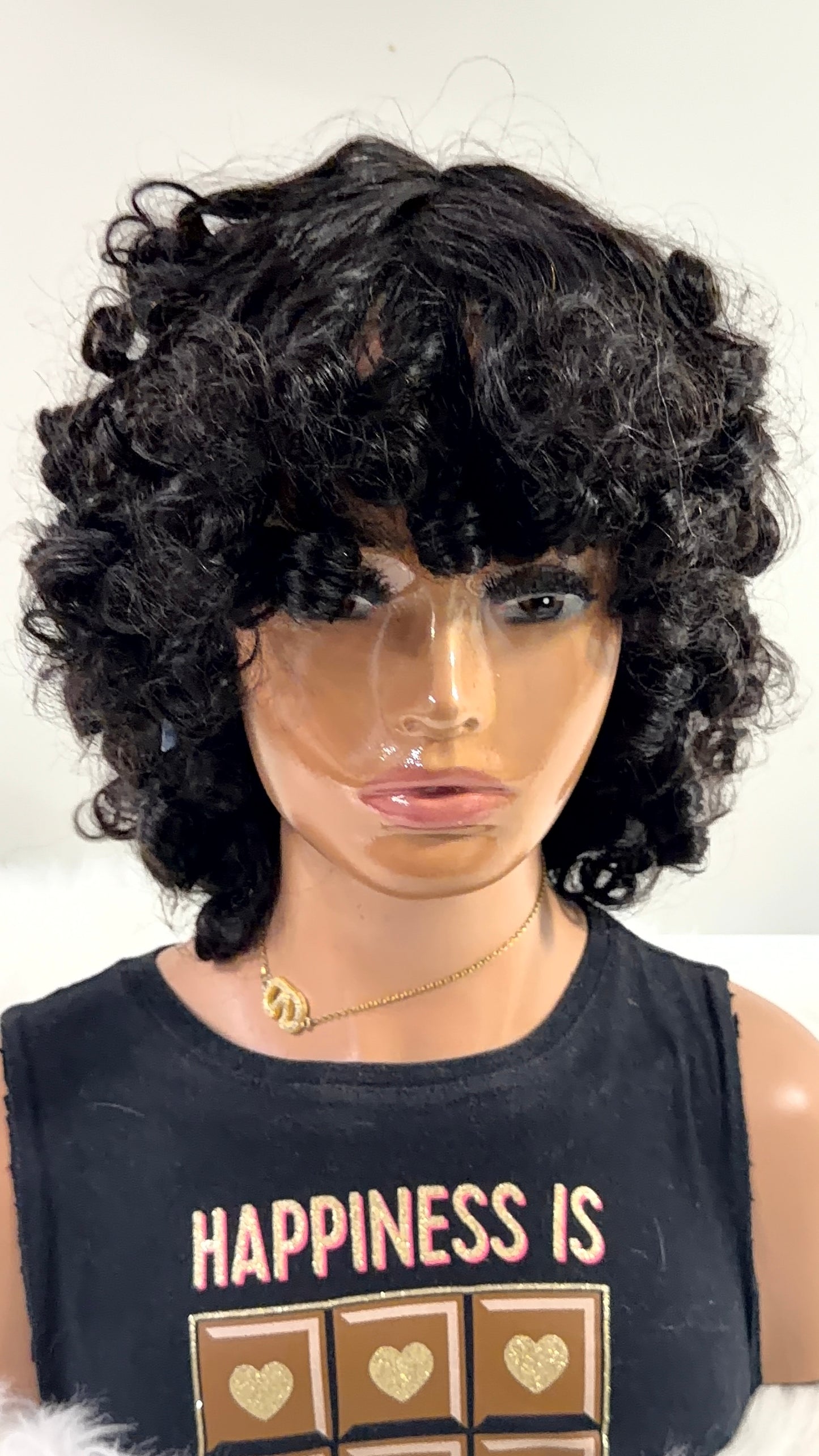 Coco Curl - Premium Human Hair Wig with Bangs