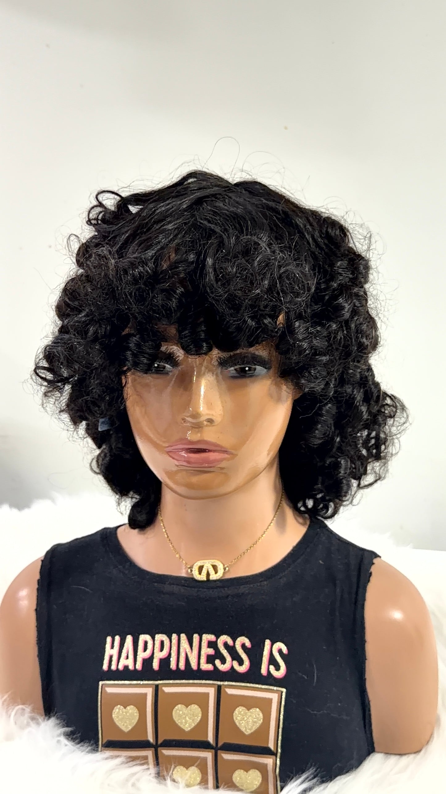 Coco Curl - Premium Human Hair Wig with Bangs