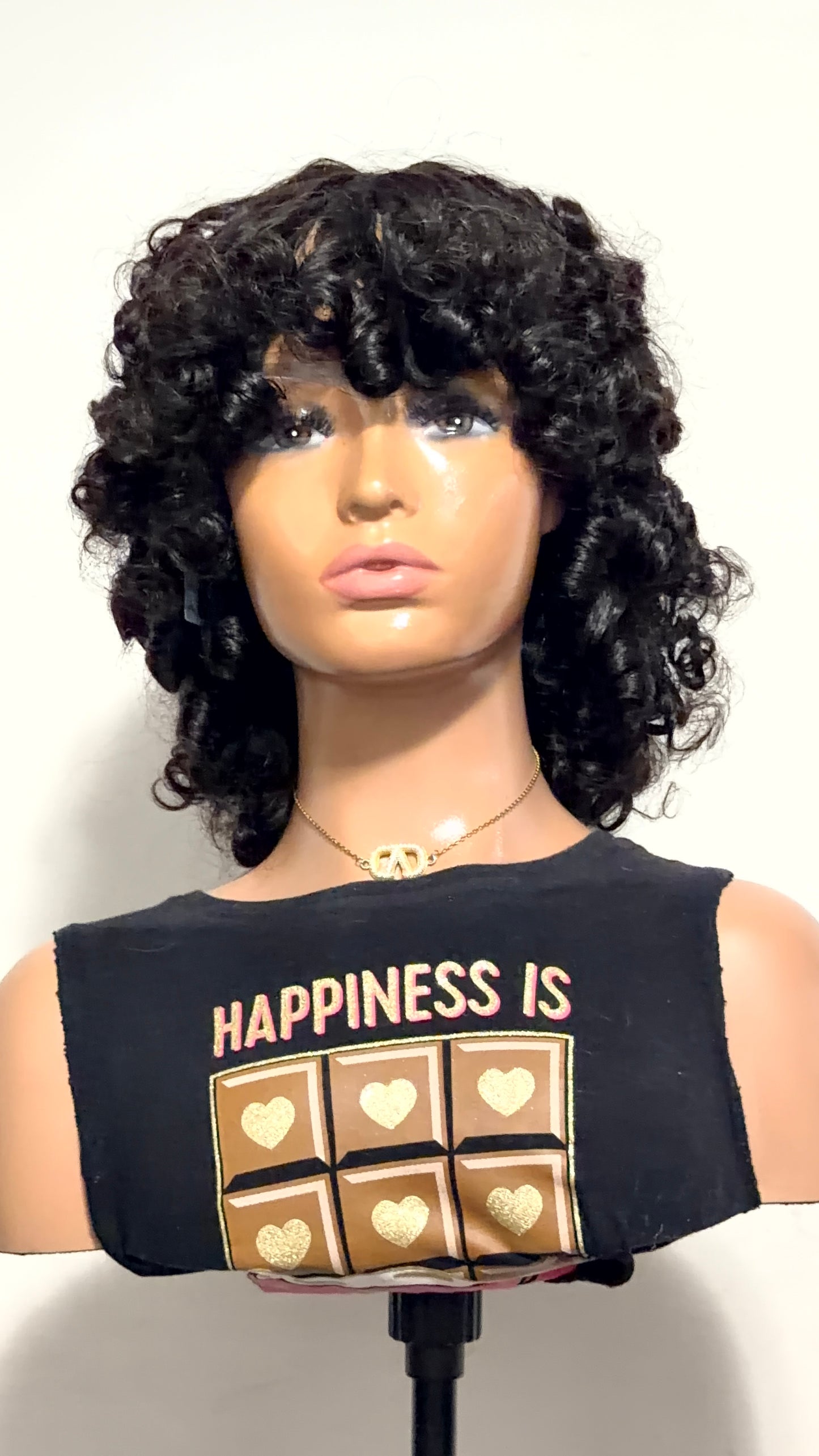 Coco Curl - Premium Human Hair Wig with Bangs