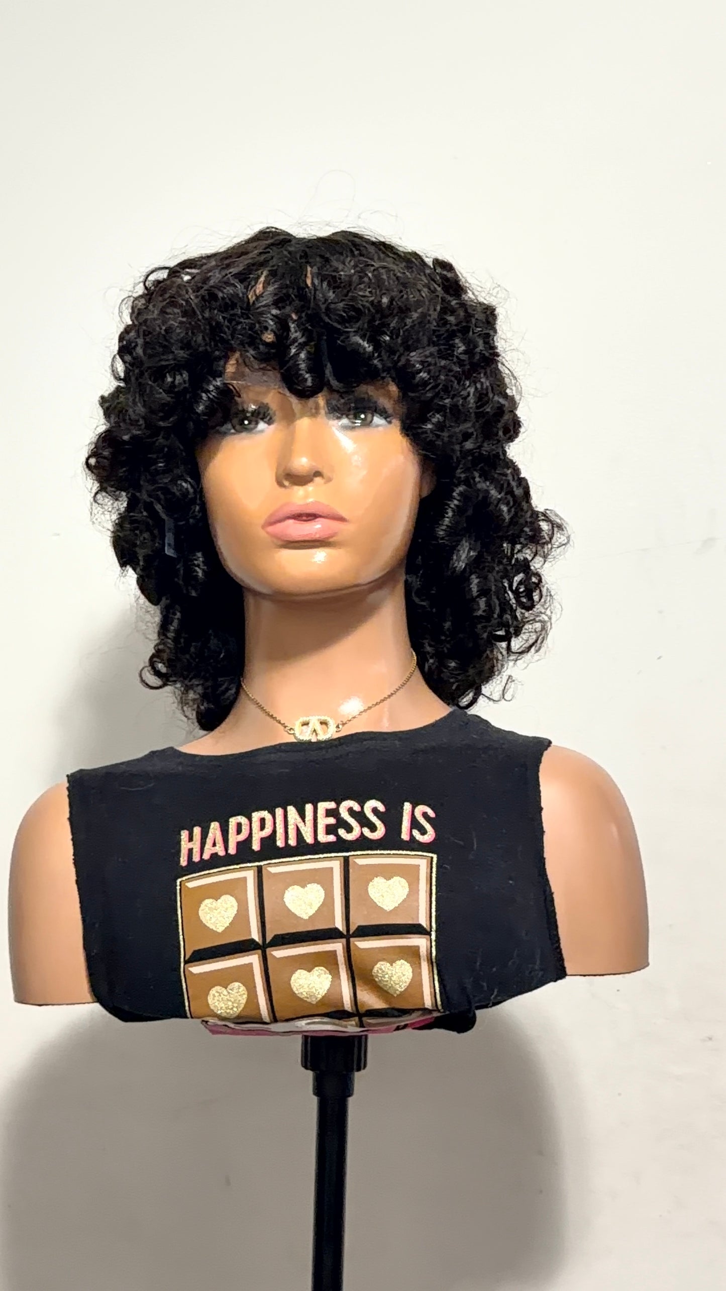 Coco Curl - Premium Human Hair Wig with Bangs