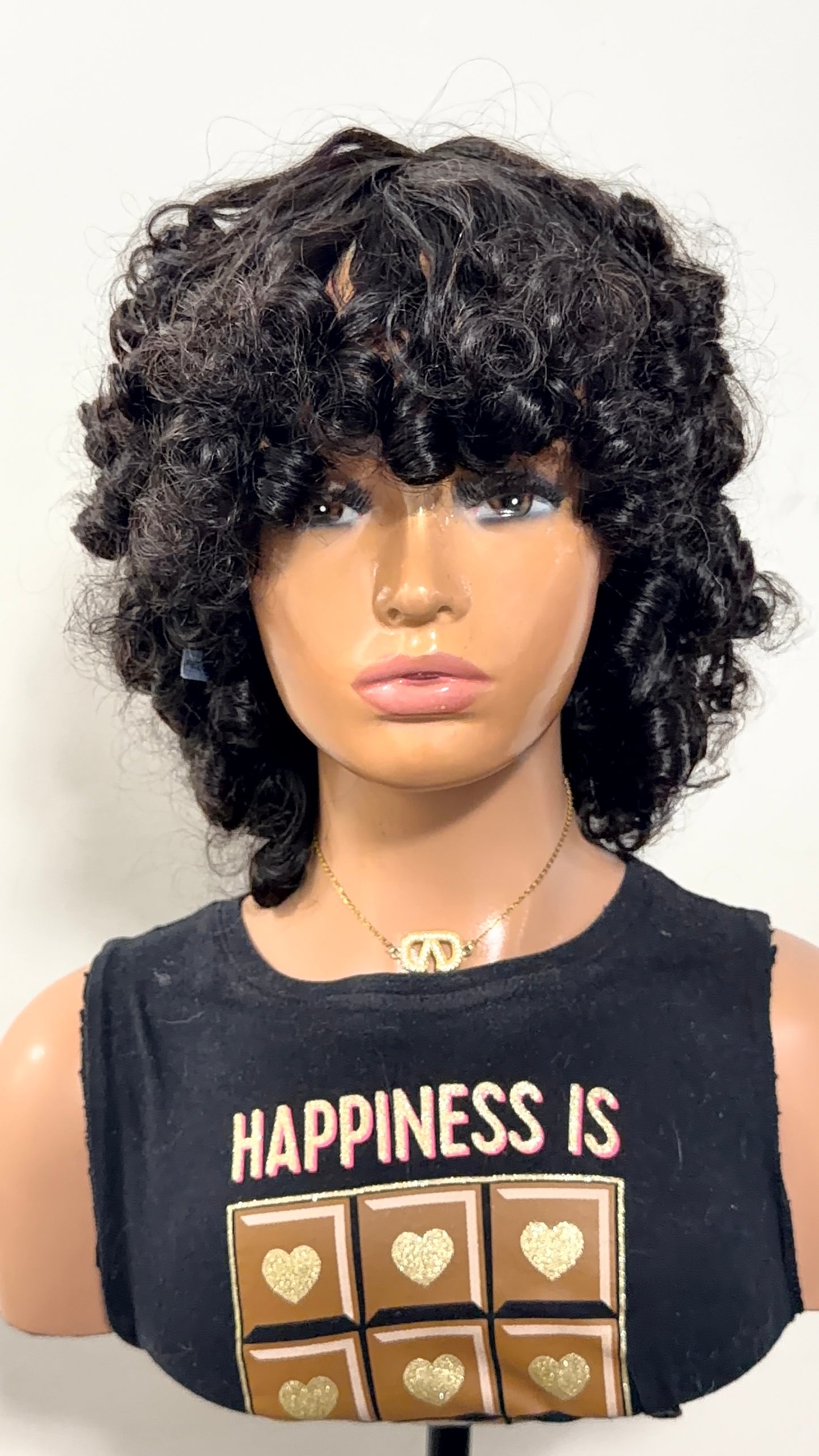 Coco Curl - Premium Human Hair Wig with Bangs