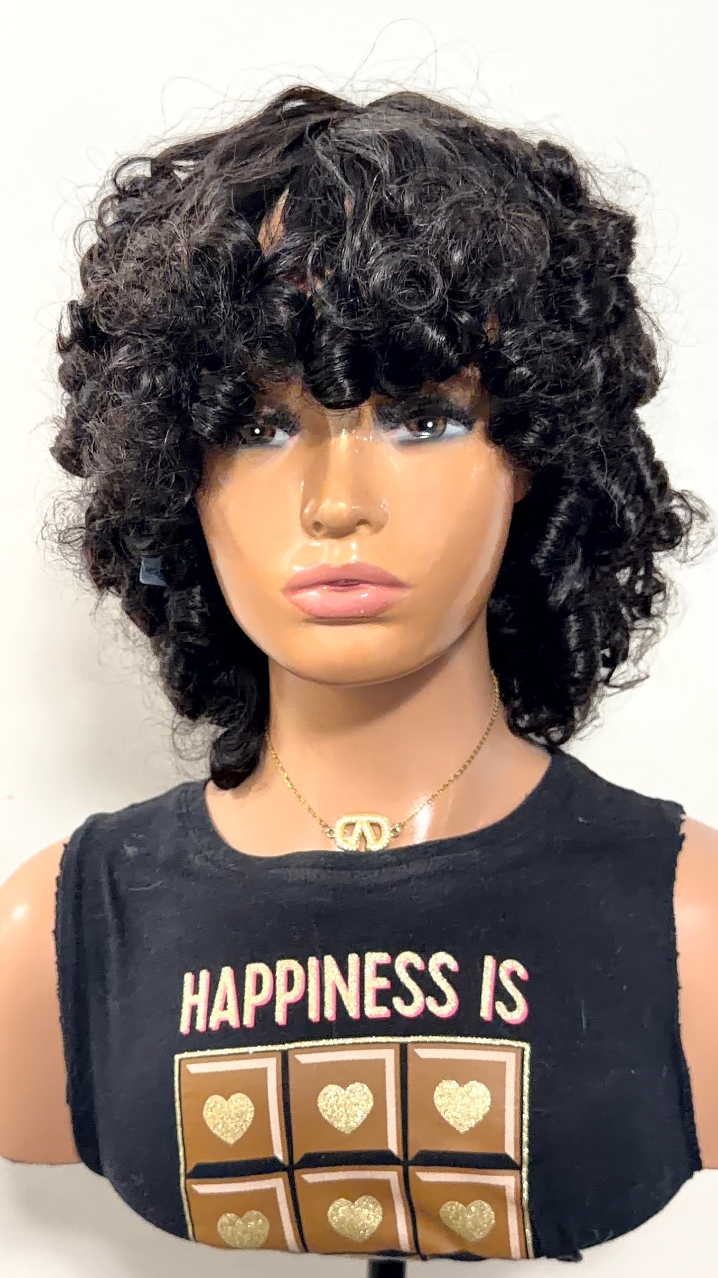 Coco Curl - Premium Human Hair Wig with Bangs