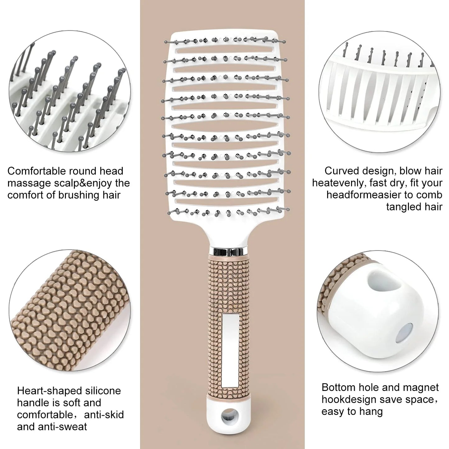 FlexVent Detangling Paddle Hair Brush – Lightweight, Fast-Dry Styling for All Hair Types