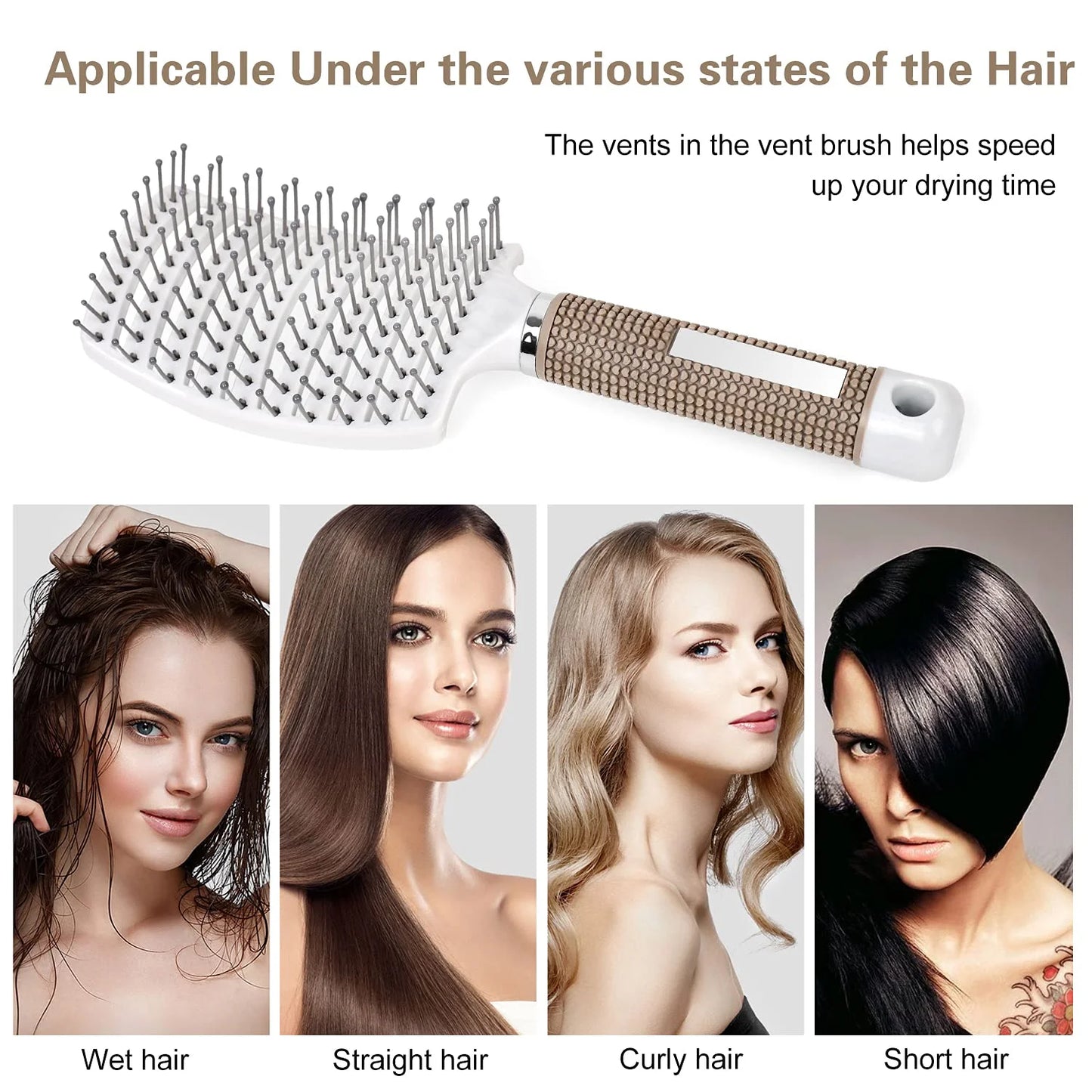FlexVent Detangling Paddle Hair Brush – Lightweight, Fast-Dry Styling for All Hair Types
