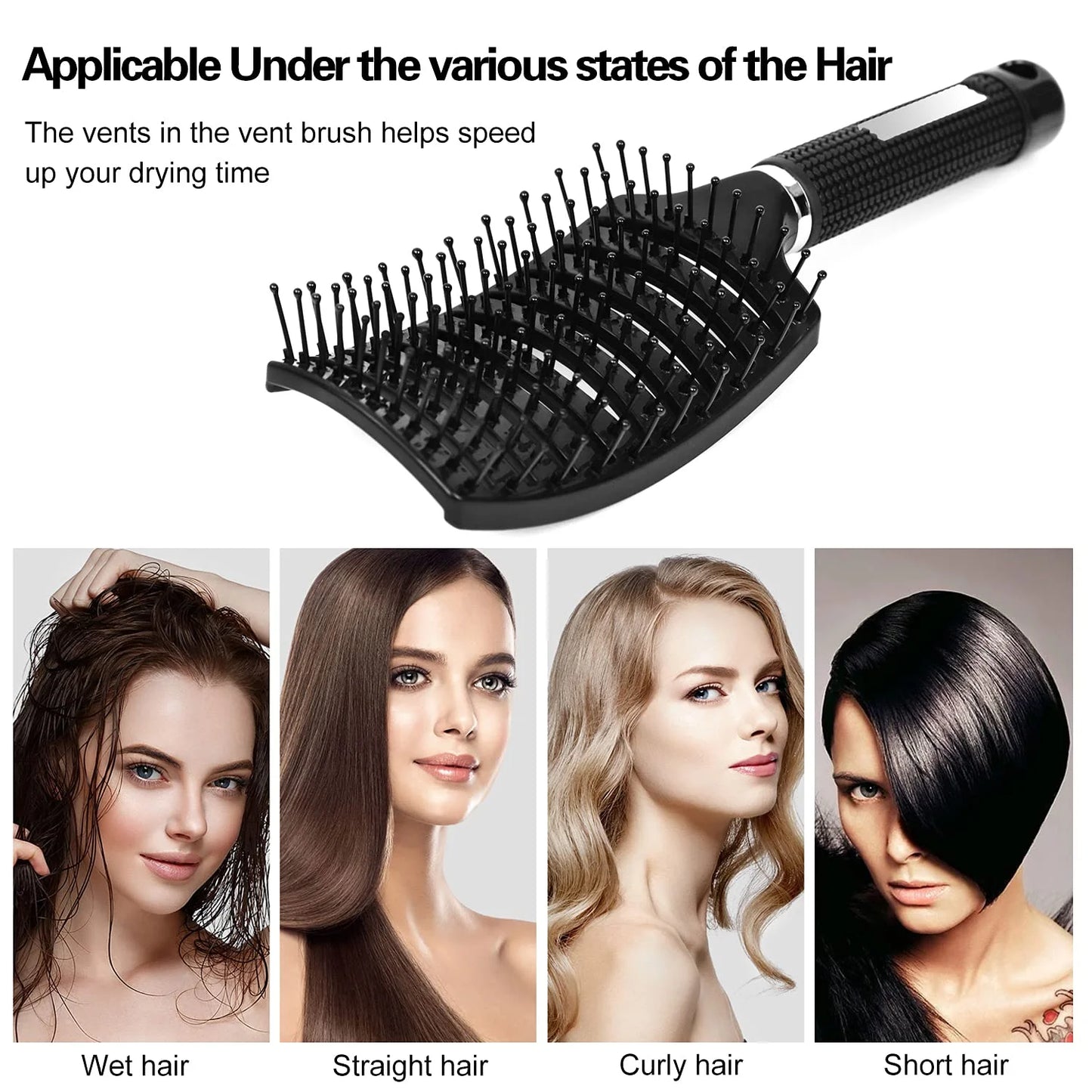 FlexVent Detangling Paddle Hair Brush – Lightweight, Fast-Dry Styling for All Hair Types