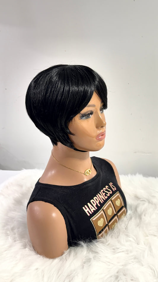 Sleek Muse Bob – Premium Synthetic Short Wig - Pixie Bob