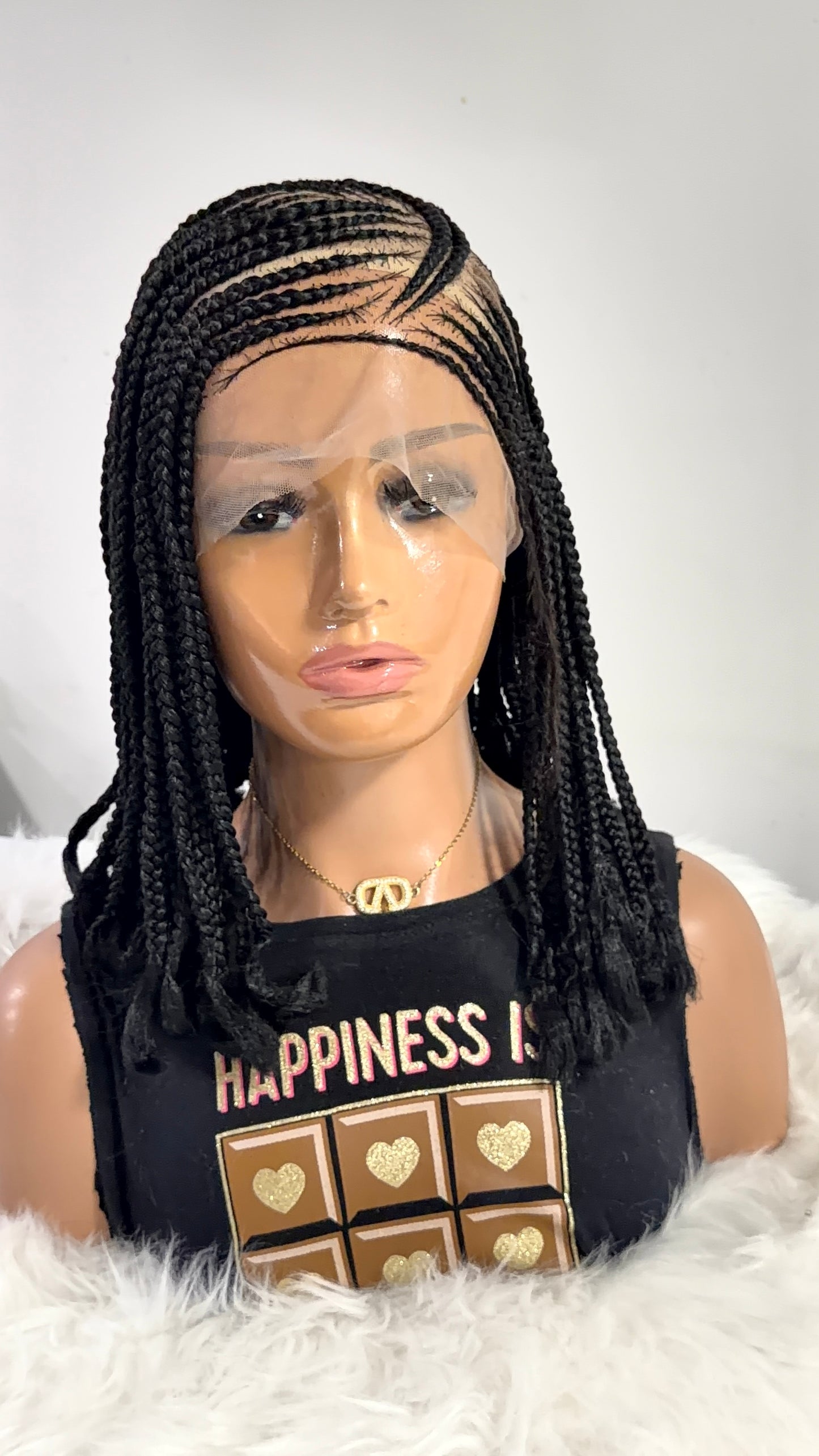 12” Mina Luxury Braided Lace Wig