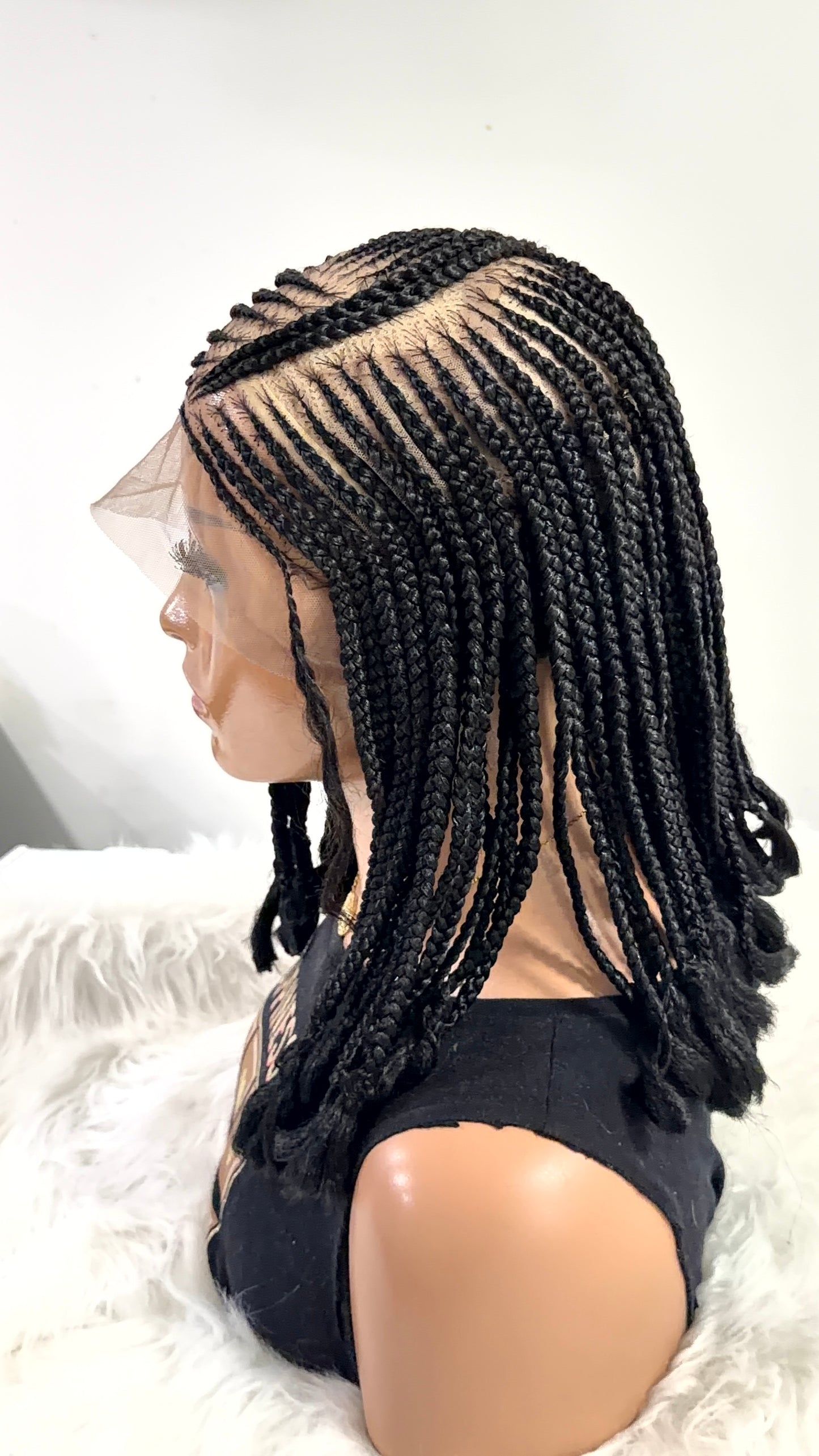 12” Mina Luxury Braided Lace Wig