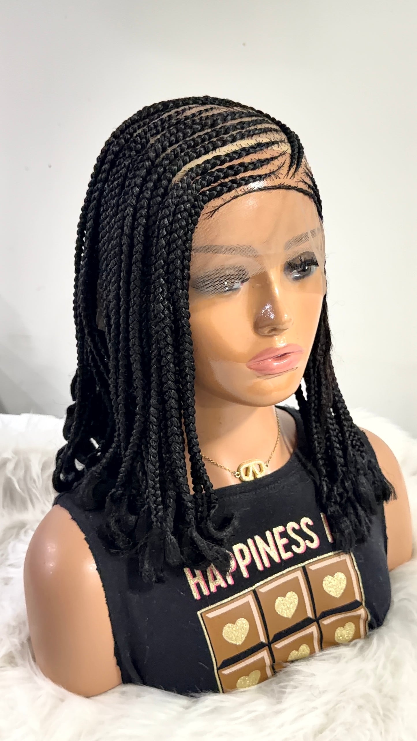 12” Mina Luxury Braided Lace Wig
