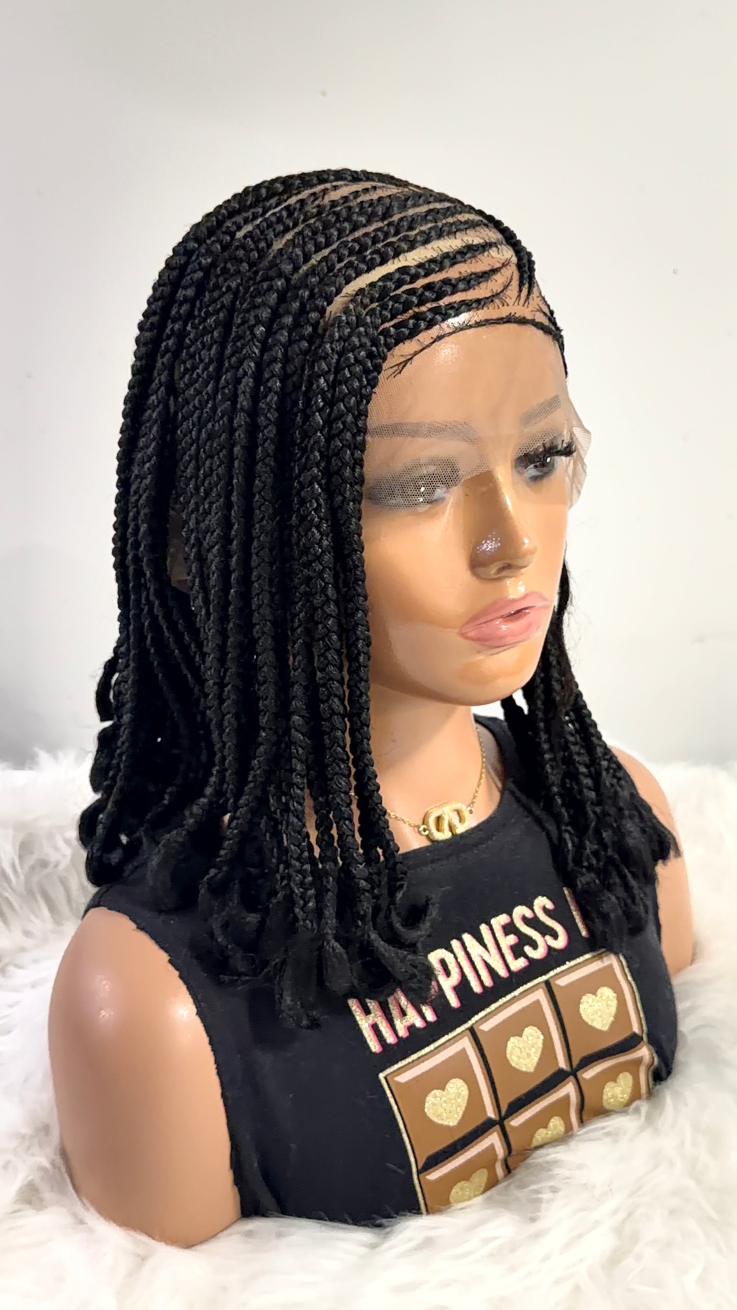 12” Mina Luxury Braided Lace Wig