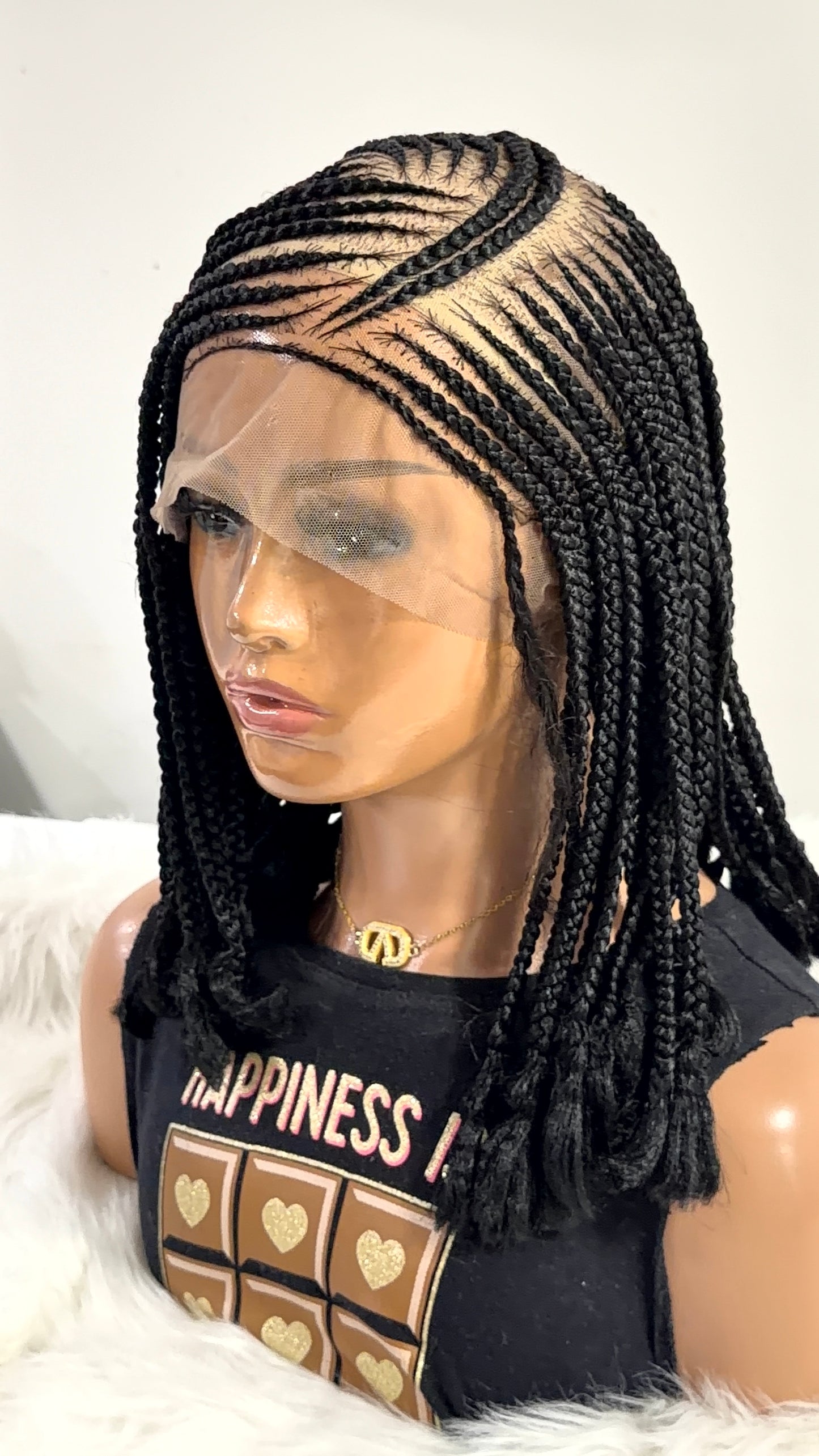 12” Mina Luxury Braided Lace Wig