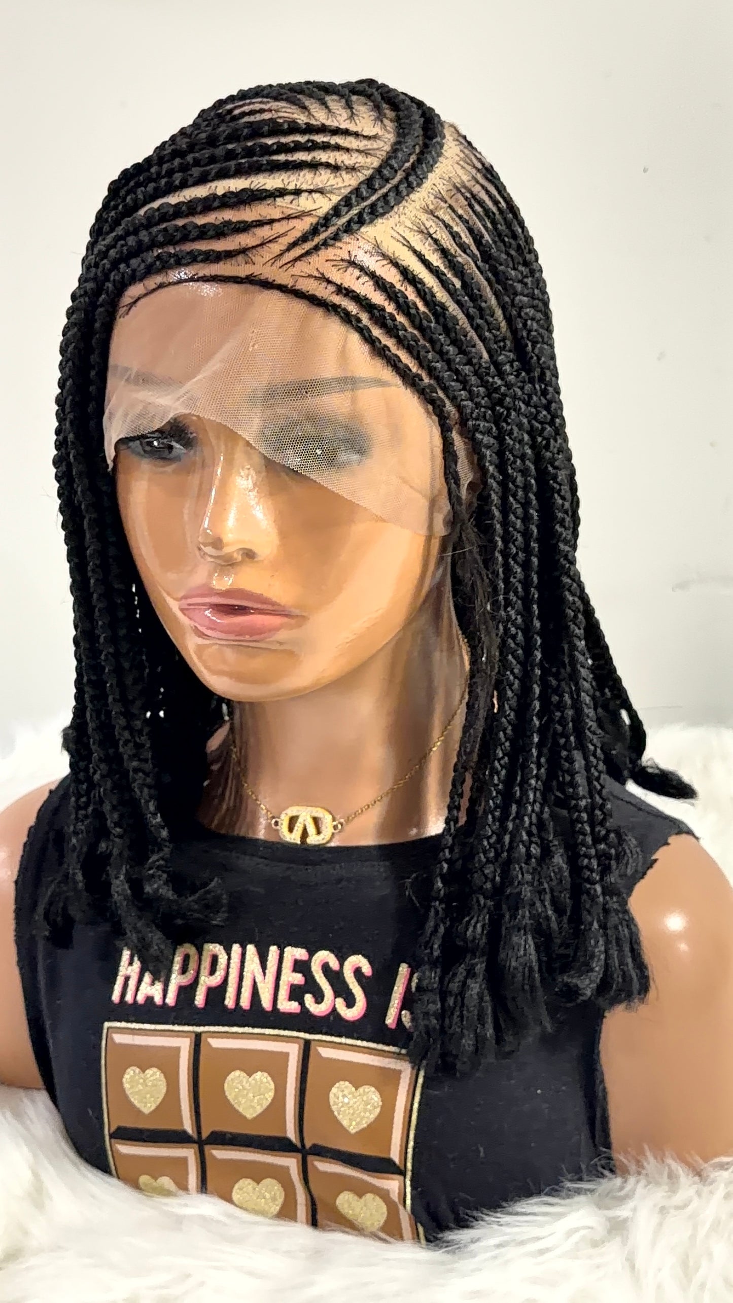 12” Mina Luxury Braided Lace Wig