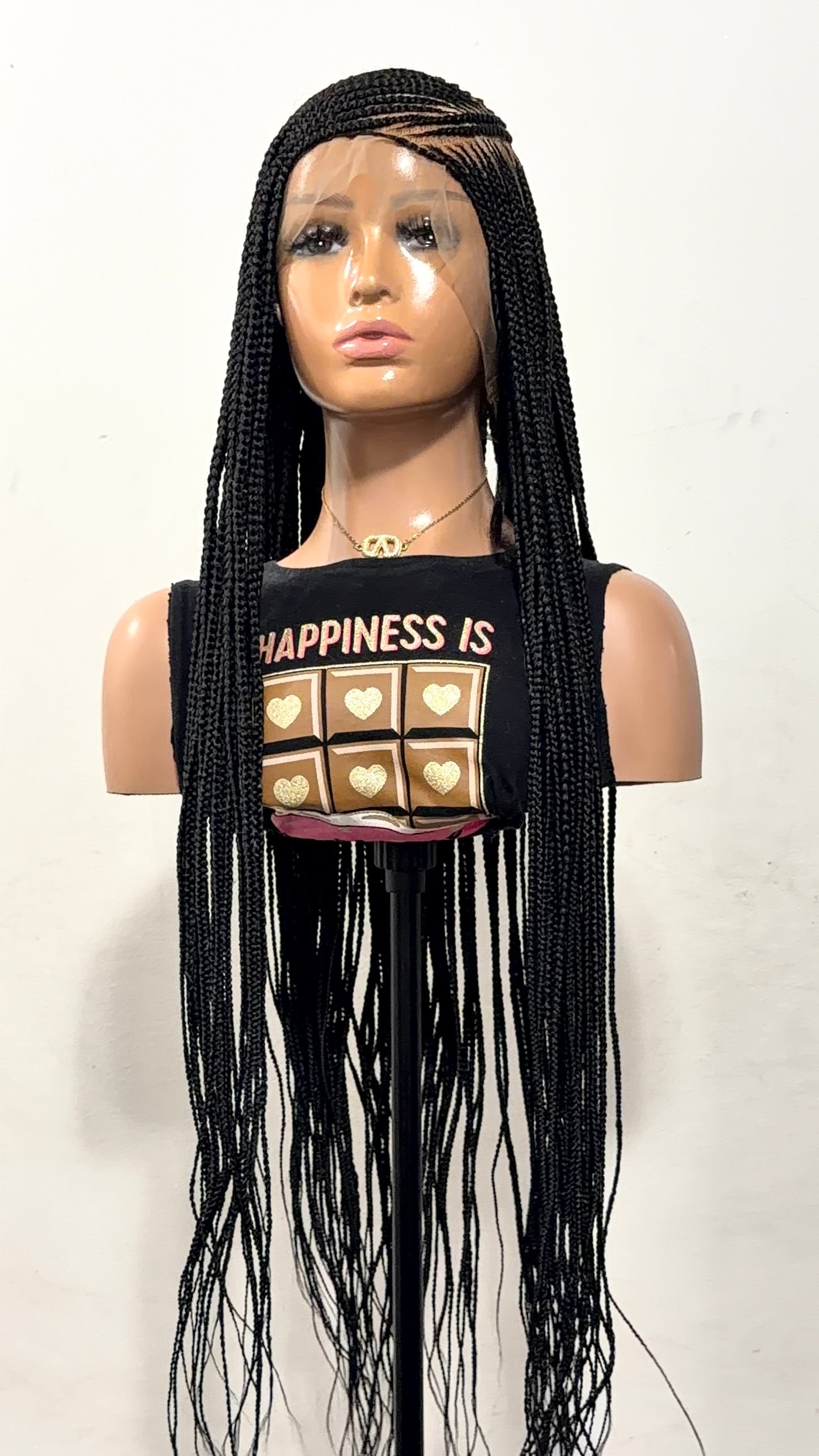 38” Lora  Luxury Braided Lace Wig