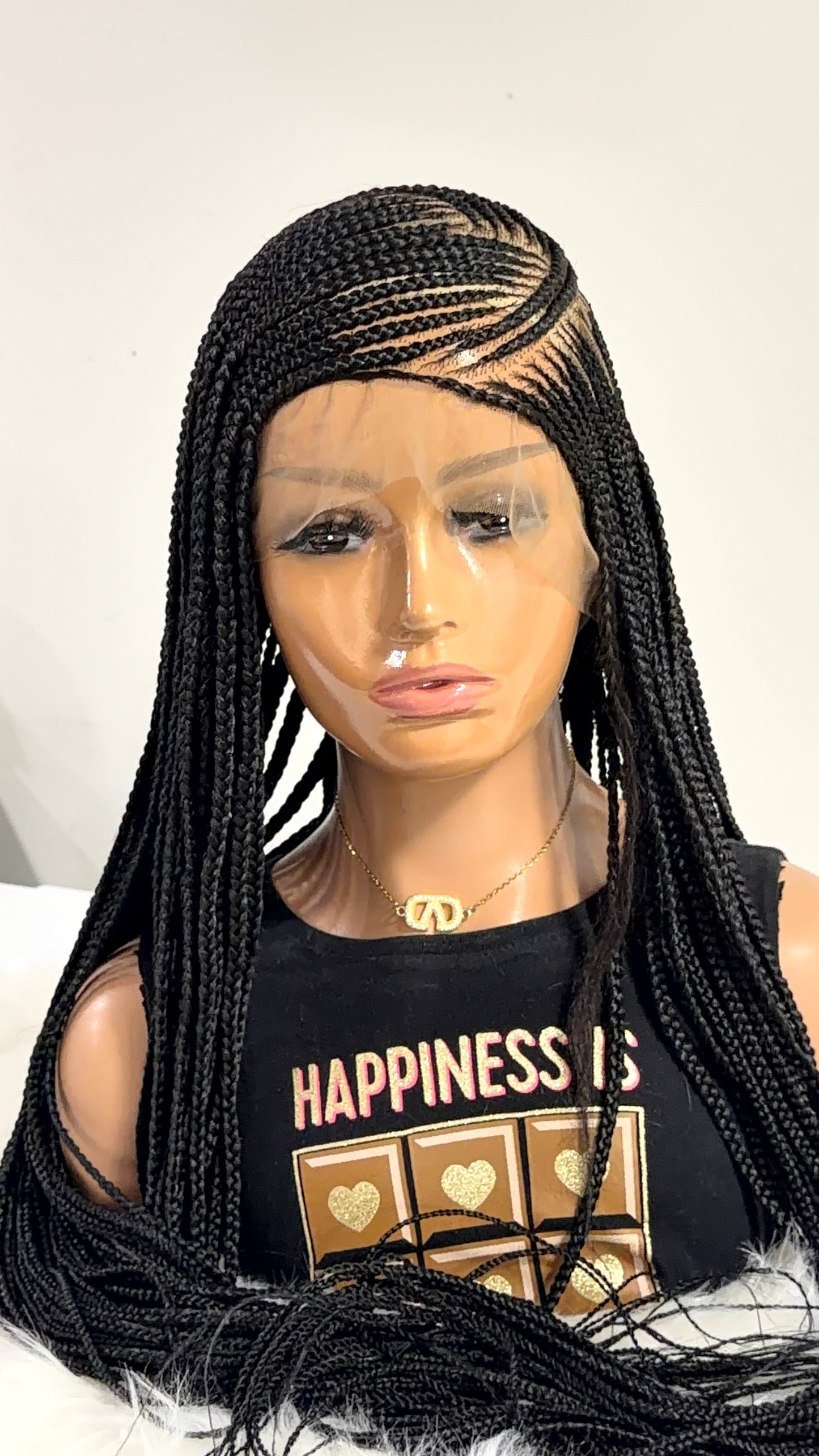 38” Lora  Luxury Braided Lace Wig