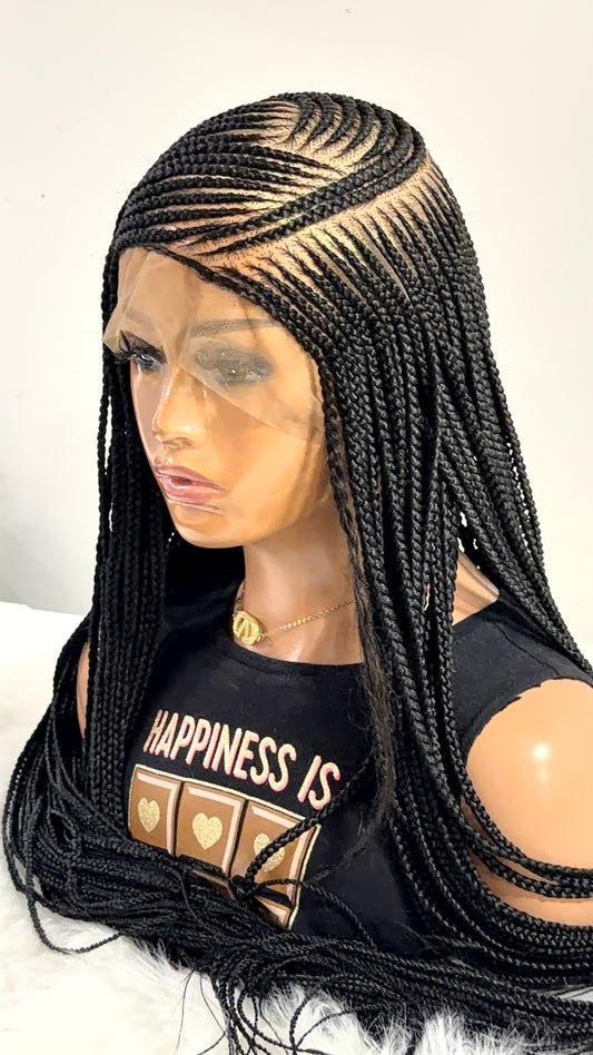 38” Lora  Luxury Braided Lace Wig