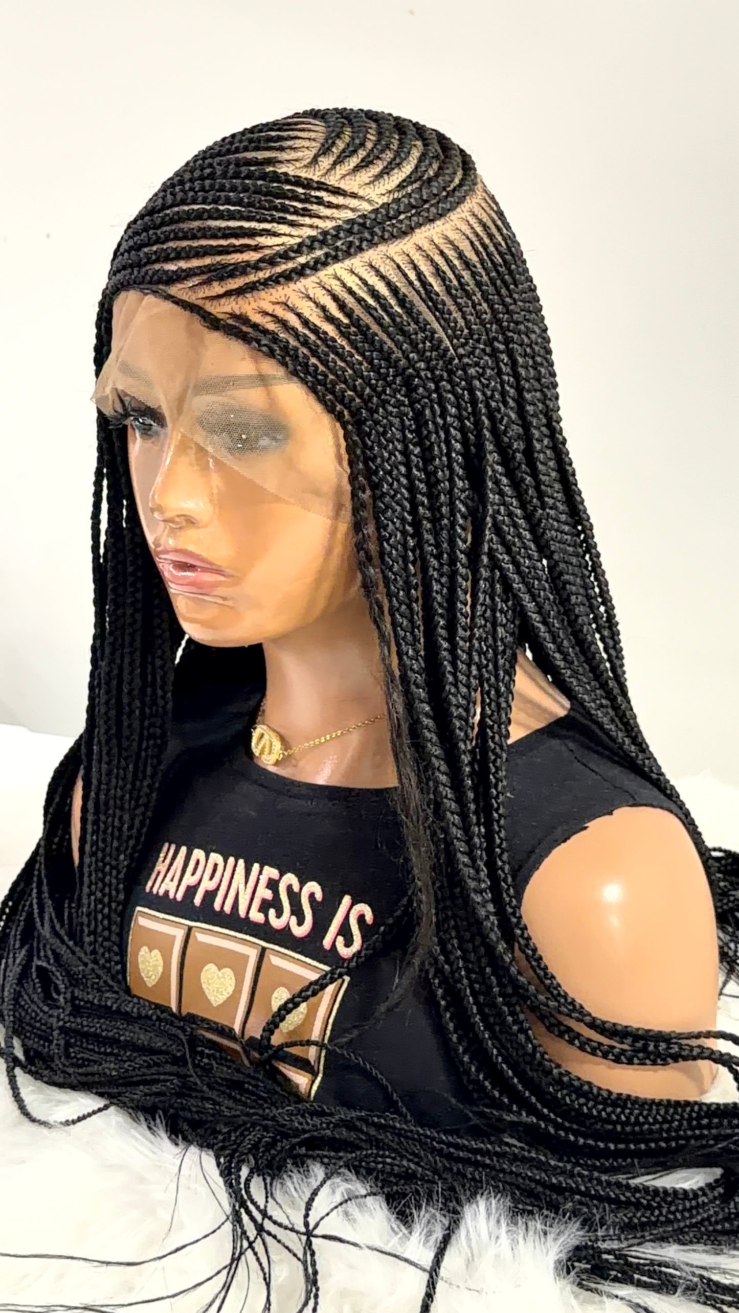 38” Lora  Luxury Braided Lace Wig