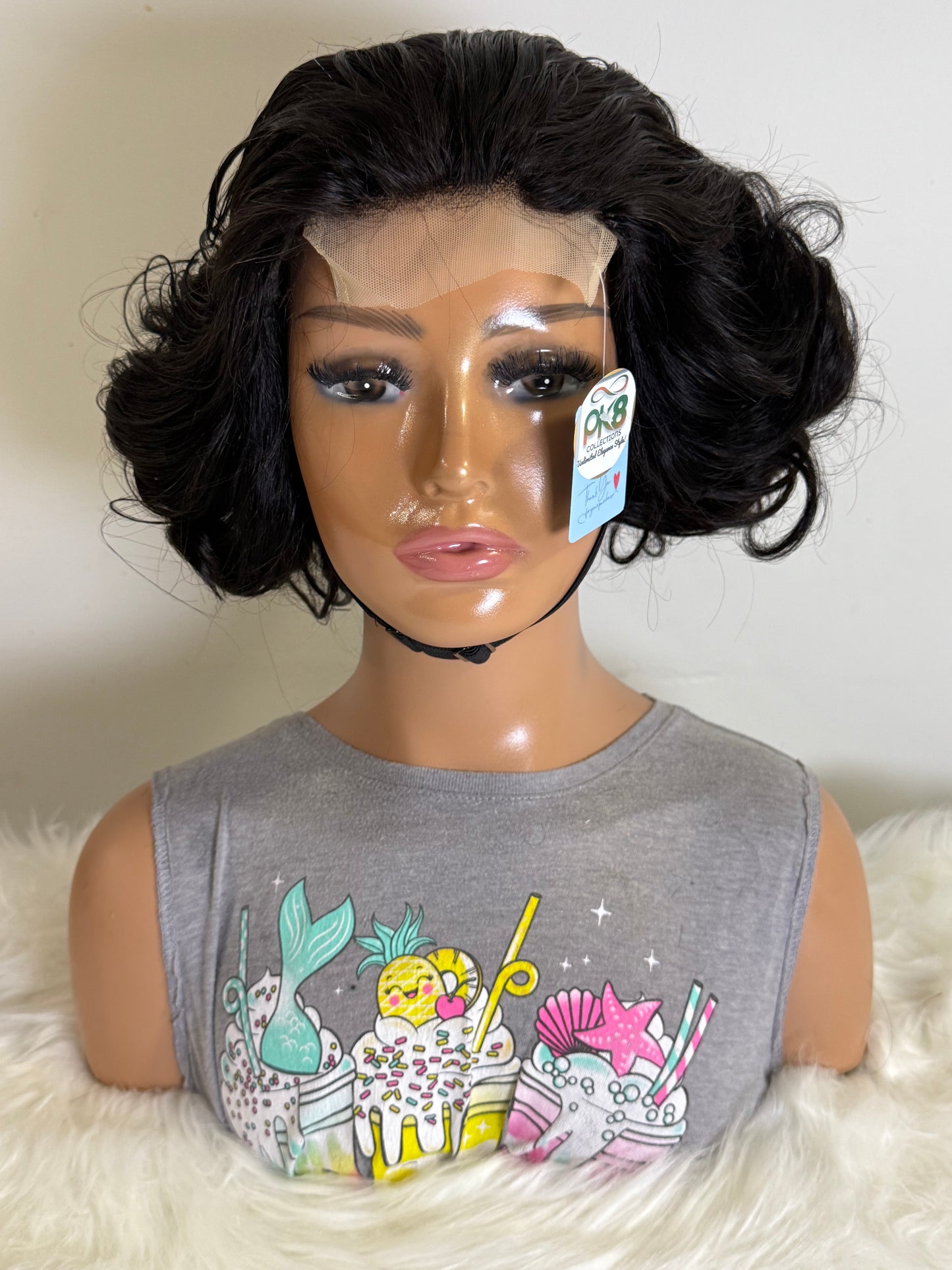 Voluminous Bob Wig | 4x4 Closure | Soft Curls | 100% Human Hair
