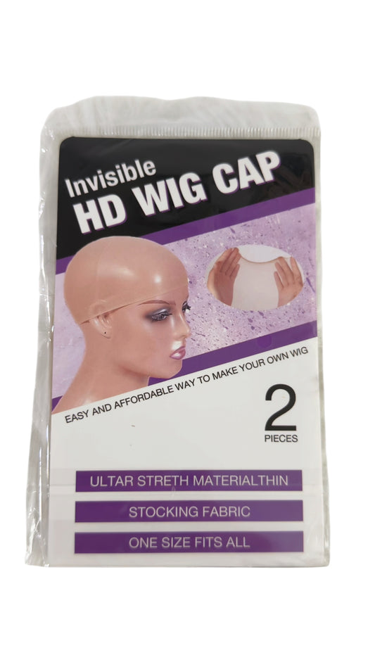 Invisible HD Wig Cap (2pcs) – Ultra Thin, Seamless Melt for Lace Wigs